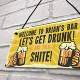 Personalised Funny Alcohol Sign Man Cave Home Bar Gifts For Him