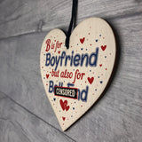 Boyfriend Funny Gifts For Birthday Christmas Wood Heart Keepsake