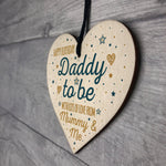 Happy Birthday Daddy To Be From Bump Wood Heart Dad Funny Gift