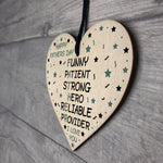 Fathers Day Gifts Dad Gifts Novelty Wooden Heart Daddy Gifts