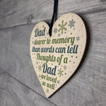 Memorial Christmas Tree Bauble DAD Grave Wooden Hanging Heart