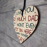 Fathers Day Funny Gift Novelty Wooden Heart Funny Dad Gifts