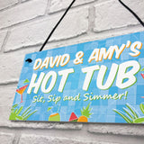 Personalised Hot Tub Sign Accessories Novelty Garden Plaque Shed