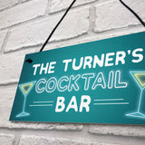 Personalised Cocktail Bar Signs And Plaques Novelty Home Bar