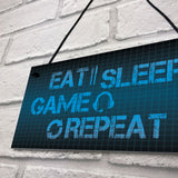 Retro Gaming Sign Boy Bedroom Decor Birthday Xmas Gift For Gamer