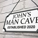 PERSONALISED Man Cave Sign Novelty Gifts For Him Birthday Gifts