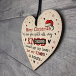 Rude Christmas Gift For Boyfriend Husband Wooden Heart