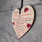 Valentines Day Gift Memorial Plaque For Husband Wife Wood Heart