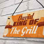 Personalised King Of The Grill Funny Barbecue BBQ Garden Signs