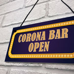 Home Bar Man Cave Pub Sign CORONA BAR OPEN Neon Effect