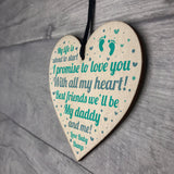 Dad Birthday Christmas Gift Wood Heart Daddy To Be From Bump