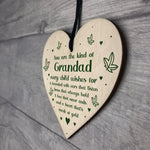 Grandad Gifts Wooden Heart Keepsake Poem Birthday Christmas