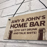 Home Bar Personalised Hanging Sign Novelty Bar Man Cave Sign
