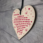 Novelty Mothers Day Gifts For Mum Wooden Heart Keepsake Gift