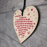 Novelty Mothers Day Gifts For Mum Wooden Heart Keepsake Gift