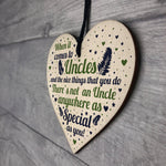 Handmade Uncle Birthday Gifts Presents Wooden Heart Plaque