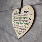 Husband Anniversary Gift From Wife Handmade Wooden Heart Poem