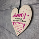 Mummy To Be Gifts For Birthday Wooden Heart Gifts From Baby Girl