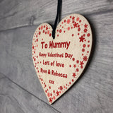 Valentines Day Gift For Mummy Wood Heart Personalised Gift