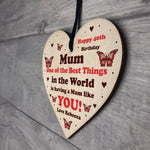 Personalised Birthday Gift For Mum Wood Heart Thank You Gift