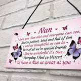 Nan Gift For Birthday Xmas Sign Gift For Nan From Grandchildren