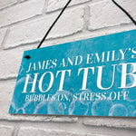 Hot Tub Sign Personalised Outdoor Garden Shed Summerhouse Sign