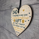 Funny Fathers Day Gifts Wood Heart Sign Present From Daughter