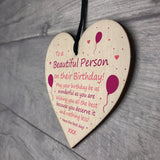 Novelty Birthday Card Wood Heart 1st 2nd 16th 18th 21st Birthday