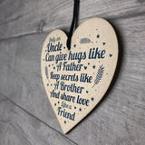 Handmade Gift For Uncle Brother Wooden Heart Birthday Christmas