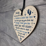 Daddy To Be Gifts From Daughter And Son Wood Heart From Bump