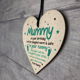 Mummy To Be Gifts For Birthday Wooden Heart Gifts From Baby Boy