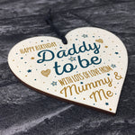 Happy Birthday Daddy To Be From Bump Wood Heart Dad Funny Gift