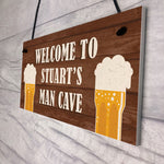 Personalised Man Cave Signs Novelty Man Cave Decor Birthday Gift