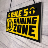 Gaming Boys Bedroom Sign PERSONALISED Gift For Brother Son