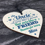 Uncle Gifts Brother Friendship Gift Wooden Heart Sign Birthday