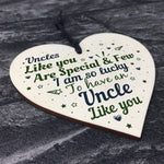 UNCLE Birthday Christmas Gift Wood Heart Plaque DAD Brother Gift