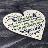 Handmade Uncle Birthday Gifts Presents Wooden Heart Plaque