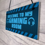 Welcome To My Gaming Room Sign Boys Bedroom Man Cave Sign