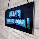 Gaming Room Sign PERSONALISED Man Cave Boys Bedroom Sign