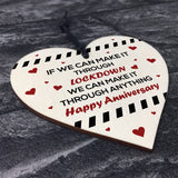 Anniversary Wood Heart Gift Funny Post Lockdown Gift For Him