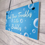 Hot Tub Hanging Decor Signs For Garden Novelty Lazy Spa Hot Tub