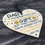 Funny Fathers Day Gifts Wood Heart Sign Present From Daughter