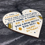 Funy Rude Lockdown Birthday Gift For Him Her Wood Heart Gift