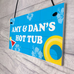 Personalised Hot Tub Decor Sign Hanging Wall Sign For Hot Tub