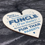 Happy Birthday Uncle Gift Wooden Heart Plaque Thank You Gifts