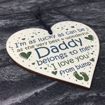 Daddy To Be Gifts Wooden Heart Fathers Day Gift From Bump Gifts