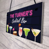 PERSONALISED Cocktail Bar Neon Effect Sign Bar And Pub Decor