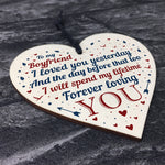 Novelty Valentines Gifts For Boyfriend Gifts For Him Wood Heart