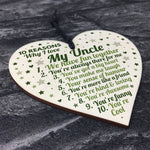 10 Reasons Why I Love My Uncle Wood Heart Sign Uncle Birthday