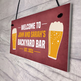 Personalised Backyard Bar Sign Novelty Home Bar Signs Plaques